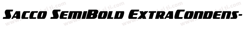 Sacco SemiBold ExtraCondens字体转换